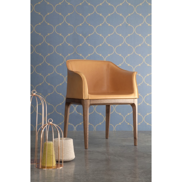 Chair with leather frame covered with leather, leather or leather Mivida Di Tonin Casa