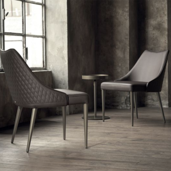 Clara chair and armchair by Bontempi