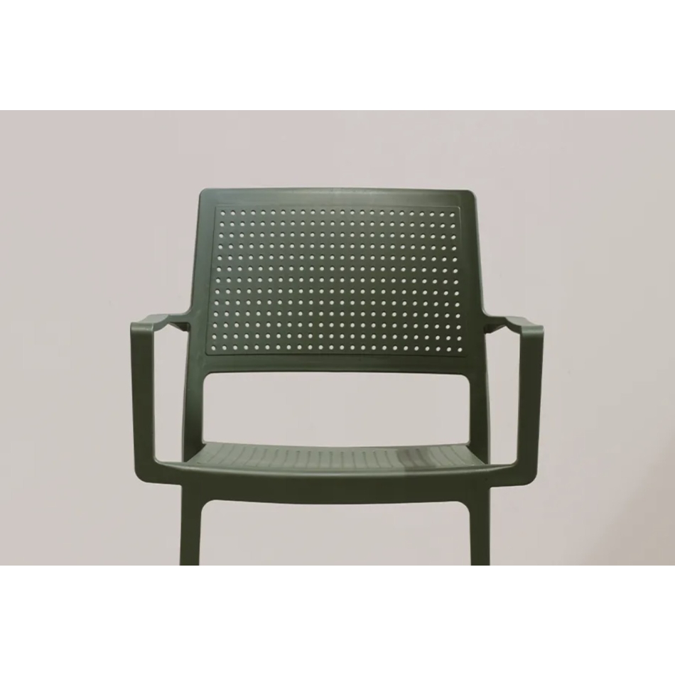 Emi stackable technopolymer chair with armrests by Scab Design
