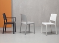 Emi stackable technopolymer chair without armrests by Scab Design