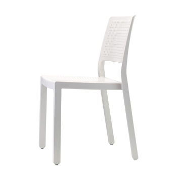 Emi stackable technopolymer chair without armrests by Scab Design