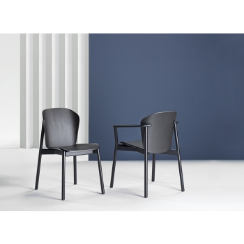 Finn Metal Wood chair without armrests Scab Design