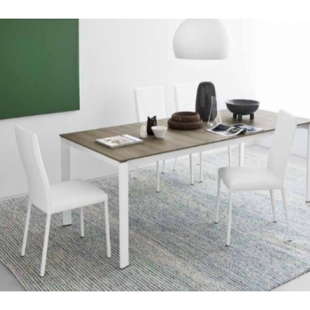 Garda chair by Connubia Calligaris padded and covered in eco-leather