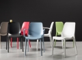 Ginevra chair without armrests in recyclable and stackable technopolymer Scab