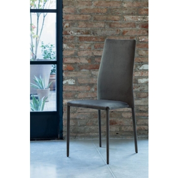 upholstered chair, upholstered in faux leather Renee Ingenia Bontempi