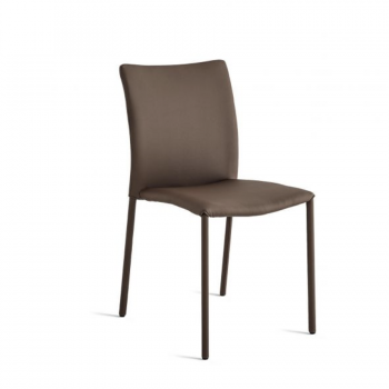 Simba padded chair by Bontempi with fully padded and upholstered steel frame