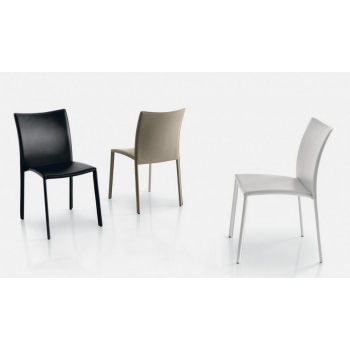 Simba padded chair by Bontempi with fully padded and upholstered steel frame