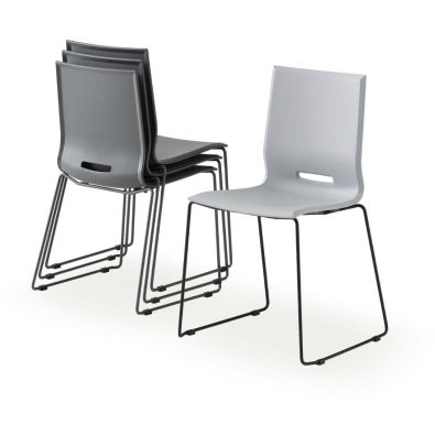 Elena 3 stackable chair by Point House with sled leg