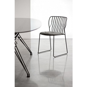 Stackable Freak iron chair by Bontempi with lacquered steel structure