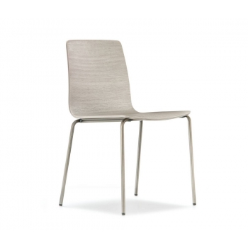 Chair Inga 5613 pedrali with wooden seat