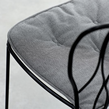 Freak iron chair by Bontempi stackable with lacquered steel structure