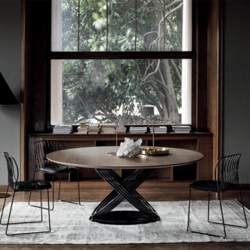 Freak iron chair by Bontempi stackable with lacquered steel structure