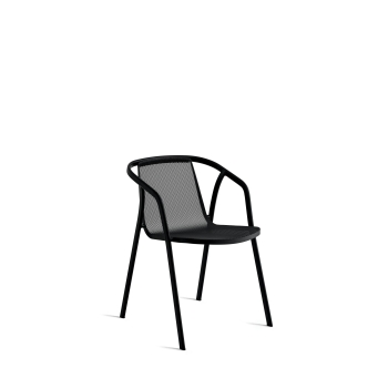 Ines chair by Bontempi in lacquered steel with mesh seat and backrest