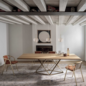 Ines chair by Bontempi in lacquered steel with mesh seat and backrest