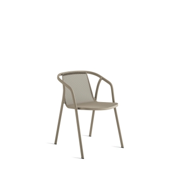 Ines chair by Bontempi in lacquered steel with mesh seat and backrest