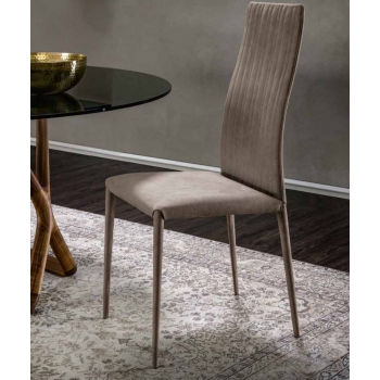 Charm Elite chair by Tonin Casa upholstered and covered in leather or eco-leather