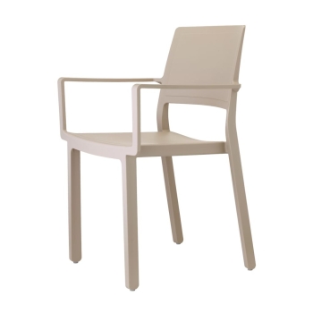 Scab Design stackable technopolymer Kate chair with armrests