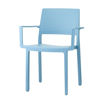 Scab Design stackable technopolymer Kate chair with armrests
