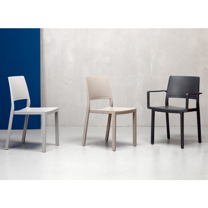 Kate stackable technopolymer chair without armrests by Scab Design