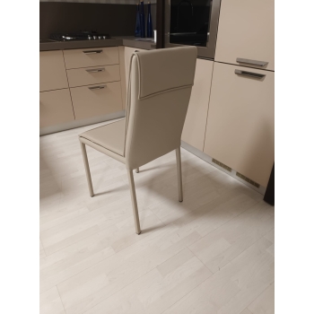 Kilt stackable chair in eco-leather ready for delivery