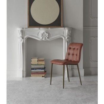 Kuga chair by Bontempi with metal legs in wood