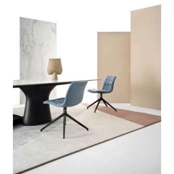 Kuga chair by Bontempi with metal legs in wood