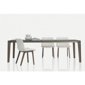 Kuga chair by Bontempi with metal legs in wood