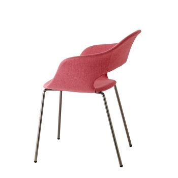 Lady B Pop chair with metal leg and padded seat by Scab design