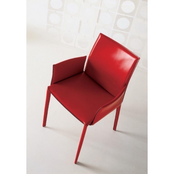 Linda Bontempi chair upholstered in leather