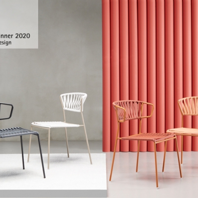 Lisa Club chair in pvc threads Scab design