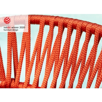 Lisa Club chair in pvc threads Scab design