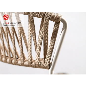 Lisa Club chair in pvc threads Scab design