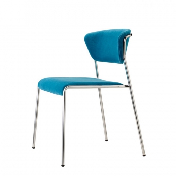 Lisa chair with padded seat and backrest by Scab Design