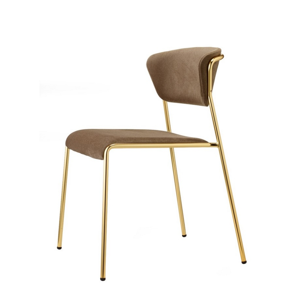 Lisa chair with padded seat and backrest by Scab Design