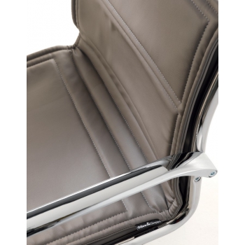 Lux chair by Olivo & Groppo, padded and upholstered with wheels