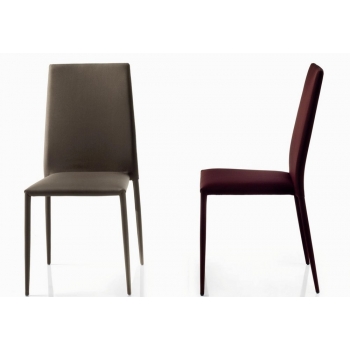 Malik chair by Bontempi in anthracite eco-leather