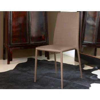 Malik chair by Bontempi in mud eco-leather