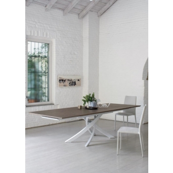 Malik chair by Bontempi in eco-leather, leather or fabric