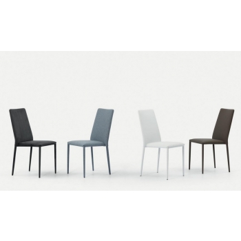 Malik chair by Bontempi in eco-leather, leather or fabric