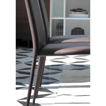 Malik chair by Bontempi in eco-leather, leather or fabric