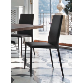 Malik chair by Bontempi in eco-leather, leather or fabric