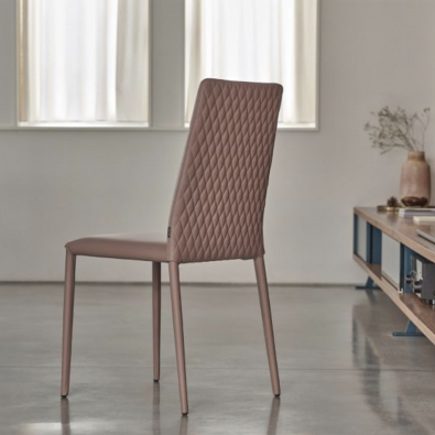Malik Flex chair by Bontempi in eco-leather, leather or fabric