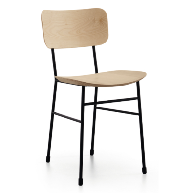 Master SM LG chair in metal and wood by Midj