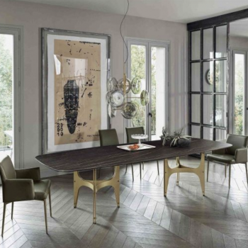 Mila chair by Bontempi covered in eco-leather or leather fabric