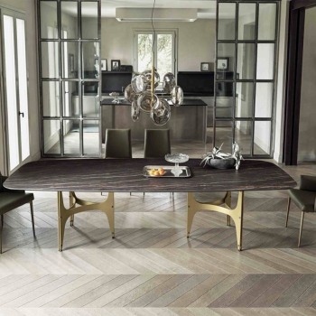 Mila chair by Bontempi covered in eco-leather or leather fabric