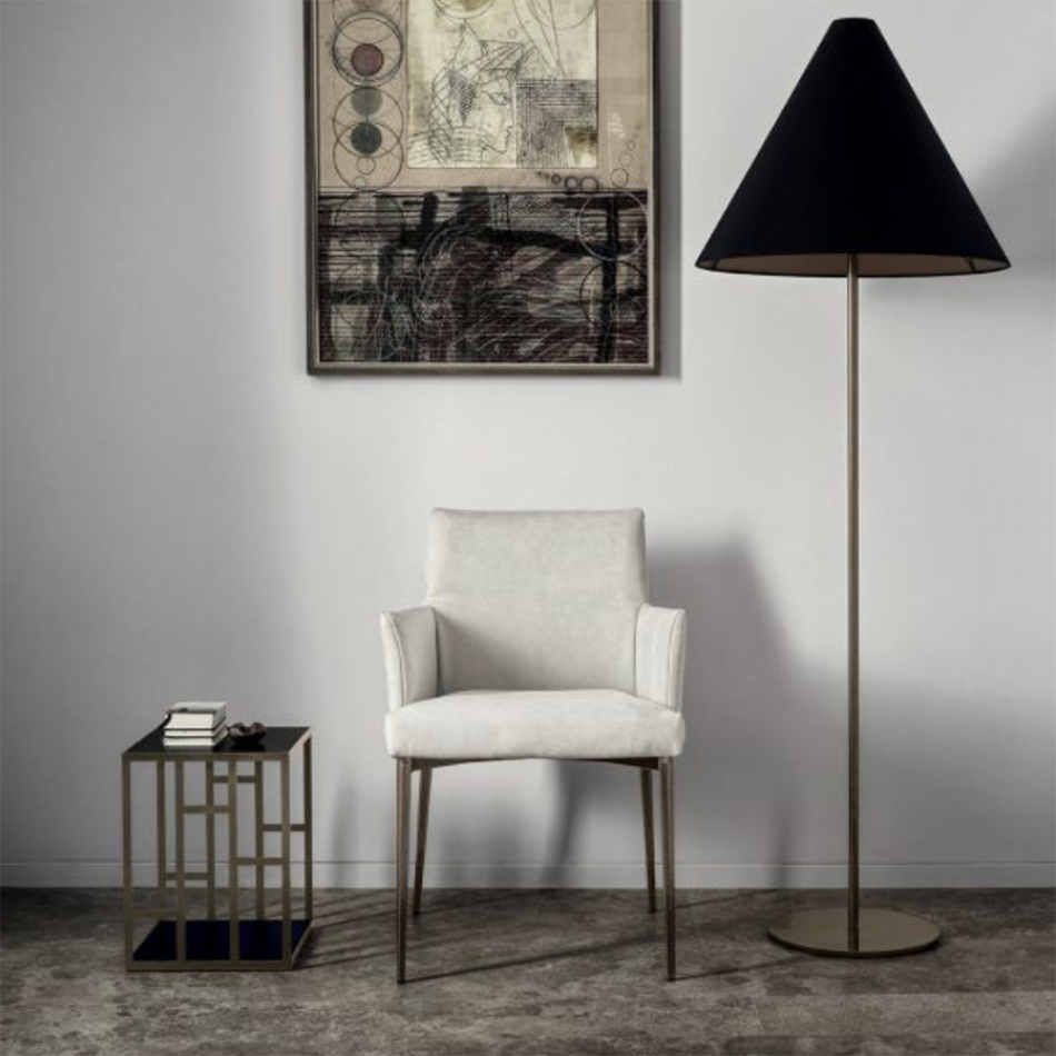 Mila chair by Bontempi covered in eco-leather or leather fabric