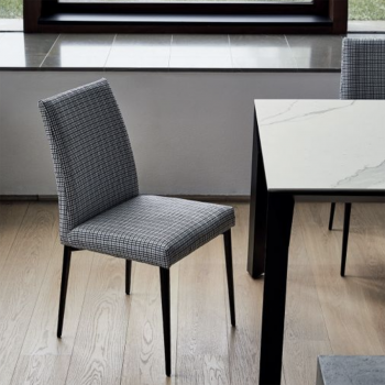 Mila chair by Bontempi covered in eco-leather or leather