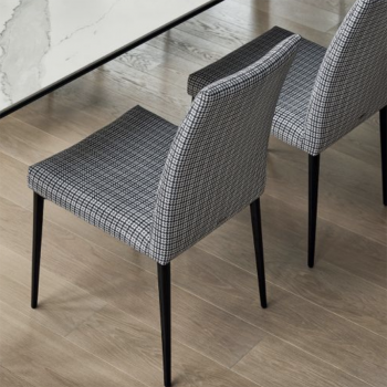 Mila chair by Bontempi covered in eco-leather or leather fabric