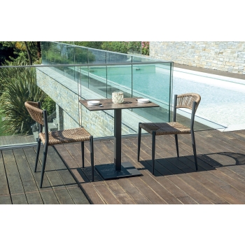 Milano chair in anthracite and straw by Greenwood