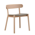 Montera SL CU chair in wood and leather by Midj